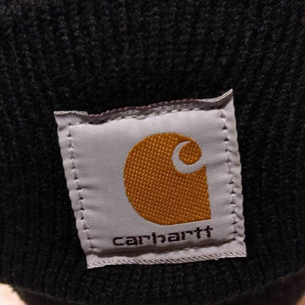 Carhartt Winter Black Beanie Knit Cuffed